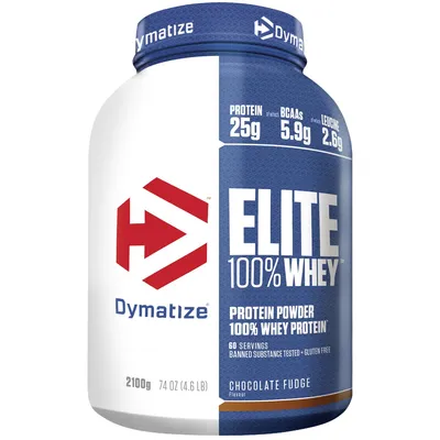 Produktbild von Dymatize Elite 100% Whey, Pulver, Hydrolisiertes Molkenprotein, Molkenproteinkonzentrat, Molkenprotein isoliert, Schokolade, L-Alanin, L-Arginin, L-Asparaginsäure, L-Cystein, L-Glutaminsäure, L-Glycin, L-Histidin,..., Molkenproteinkonzentrat (Milch) (90%), fettarmes Kakaopulver, Emulgator (Sojalecithine), Aroma,..., 1- 2 Portionen pro Tag. Genieße das Produkt vor dem Training, nach dem Training oder jederzeit,...