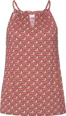 Produktbild von VIVANCE Strandtop beige-rot bedruckt Größe 36/38
