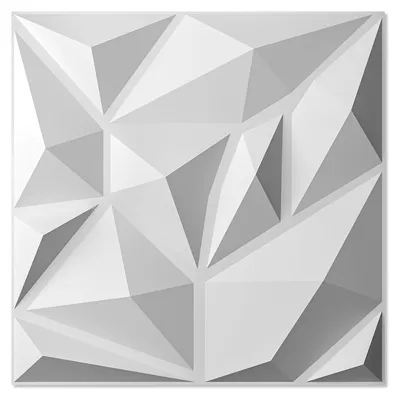 Obrázek produktu pro 3D panely na stěny do interiéru – PVC obklad "Diamant" – 30x30 cm, bílá barva – 100 kusů
