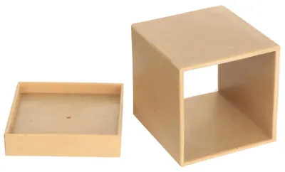 Kerzenform quadratisch 5,5x5,5x6,5 cm Kunststoff mit herausnehmbarem Boden