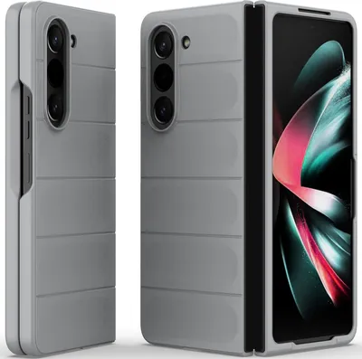 Produktbild von Handyhülle für Samsung Galaxy Z Fold 5 Hartes PC Matt Stossfest Anti-rutsch Hülle Grau