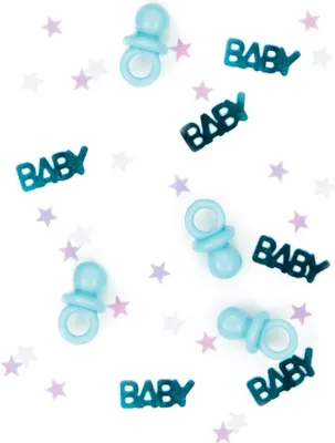 Produktbild von Konfetti Schnuller Baby Blau 14 g - Einheitsgröße