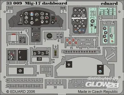 Produktbild von Eduard Accessories Mig-17 dashboard Für Trumpeter Bausatz 3933009