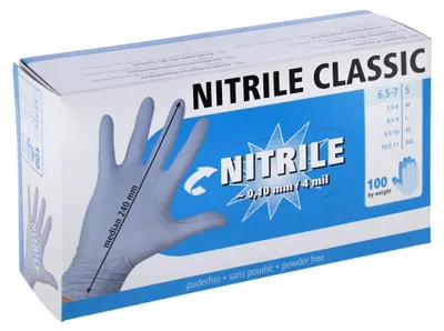 Produktbild von Kerbl Nitrilhandschuhe Classic Puderfrei, 100 St. Xl