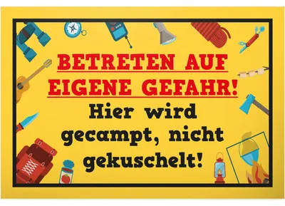 Produktbild von Campingdekorationsschild, lustiger Spruch, 30 x 20 cm, für Campingfreunde