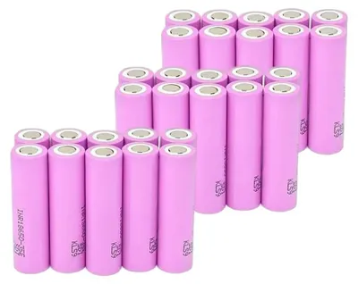 Imagen del producto de Batería de iones de litio, capacidad de 3500 mAh, corriente de descarga de 25 A, modelo 35E, 30 unidades