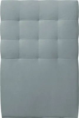 Imagen del producto de Cabecero tapizado, acolchado, en tela de terciopelo azul grisáceo, de 90 cm