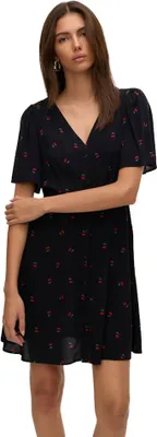Zdjęcie produktu dla Vero Moda Alba – krótka sukienka z krótkim rękawem, czarna, rozmiar XL, damska, czarna, rozmiar XL
