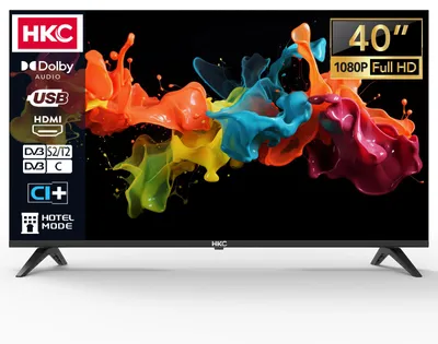 Produktbild von HKC Standard TV - LED Full HD - 40 Zoll/102 cm - Randlos Design - Tripple Tuner DVB-T/T2/S/S2/C - HDMI x3, USB x2, CI+ - Hotelmodus - Mortiert in Eindhoven - H40Q1F-NS