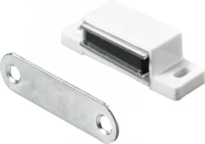 Image de Lot de 10 loqueteaux magnétiques plastique HETTICH, L.14.5 x l.45.3 mm
