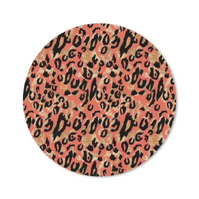 Produktbild von MuchoWow® Mauspad Mousepad Rosa - Pantherdruck - Gold - Luxus 50x50 cm - Mousepads - Maus Mat - Pad - Mausunterlage - Vinyl