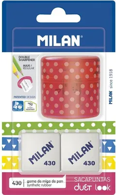 Obrázok produktu pre Ostrúhadlo Duo Ružové + 2 Gumy 430