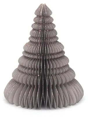 Only Natural – Wabenpapier-Weihnachtsbaum – Grau – 25 cm – Ansicht 1