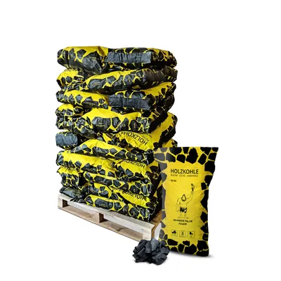 Produktbild von Neandertaler Feuer Holzkohle Grillkohle Buche - Grillholzkohle 240 kg auf Palette 24 x 10kg Charcoal BBQ Kohle für Grill Smoker Kamin Buchenholzkohle