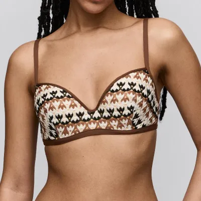 Produktbild von Sarda Swim Biles Voorgevormde Plunge Bikini Top 3601323 Zand - größe 75 / E