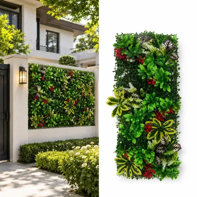 Productafbeelding van Kunstmatige Plantenwand voor Buiten, 75 x 25 cm