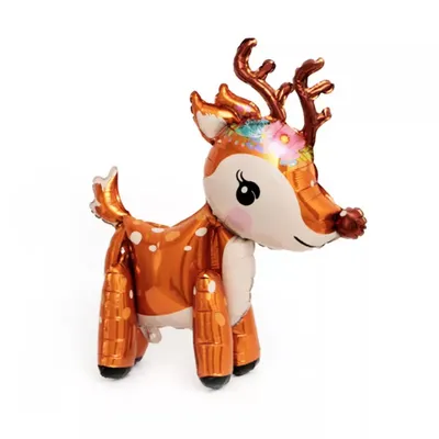 Immagine prodotto di Pallone in foil natalizio - Renna 3D, circa 60 x 55 x 20 cm, riempimento ad aria compressa - Grande XL Babbo Natale Cervo Bambi Babbo Natale Pallone in foil decorazione festa natalizia Kopper-24 decorazione