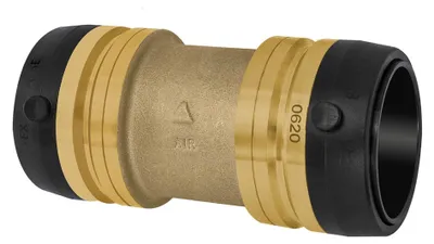 Produktbild von Riegler Gerader Verbinder, Messing, »sharkbite «, für Rohr-Außen-ø 54 mm