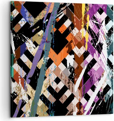 Produktbild von Bild auf Leinwand - Leinwandbild - Abstraktion modern - 60x60cm - Wand Bild - Wanddeko - Wandbilder - Leinwanddruck - Bilder - Kunstdruck - Wanddekoration - Leinwand bilder - Wandkunst - AC60x60-3696