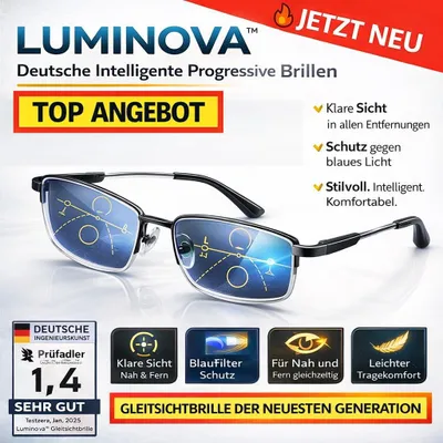 Produktbild von Luminova™ Deutsche Intelligente Progressive Brille Lesebrille Gleitsichtbrille: +1.50