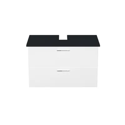 Produktbild von Garlivo Waschbeckenunterschrank GLA-80 Weiss mit Schubladen, Badezimmer Waschtischunterschrank hängend , Breite 80 cm, Soft-Close, Push-to-Open/ Tip-On