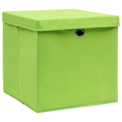 Immagine prodotto di Scatole Portaoggetti con Coperchi 4pz Verdi 32x32x32 cm Tessuto