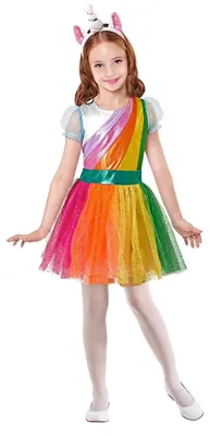 Produktbild von WIDMANN S.R.L. Kinderkostüm Einhorn 104 cm, Kleid & Haarreif