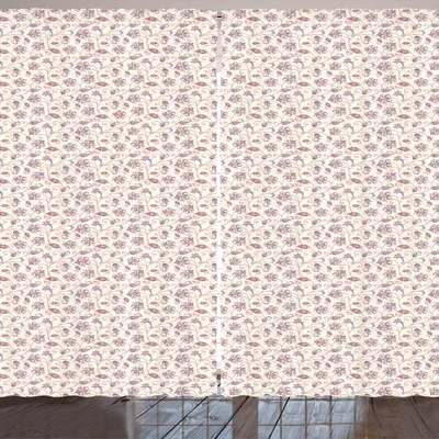 Produktbild von ARANDE orientalisch Gardine, Vintage Flourish ethnische Muster-arabische Verzierung mit fantastischen Blumen und Blättern, 280 x 225 cm, Mehrfarbig