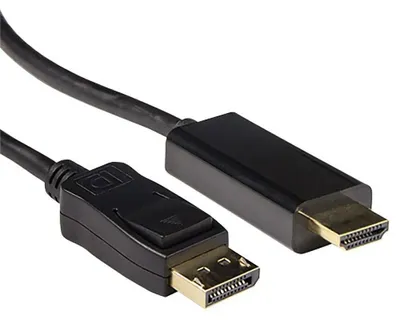 Obrázok produktu pre ACT AK3987, 0,5 m, DisplayPort, HDMI, Samec, Samec, Čierna