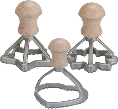 Produktbild von Ravioli-Ausstecher-Set 3-teilig, Blume/Herz/Stern - Eppicotispai