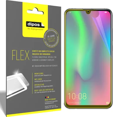 Produktbild von 3x Schutzfolie für Honor 10i Folie, 100% Displayabdeckung, dipos Flex