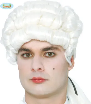 Produktbild von Marquis Historische Barock Rokoko Perücke Mit Eleganten Locken Für Karneval Fasching Kostümfest Authentischer Look Edle Ausstattung, Farbe: Weiß