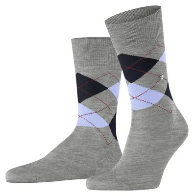 Produktbild von Burlington Herren Socken Manchester M So Baumwolle gemustert 1 Paar, Grau Concre