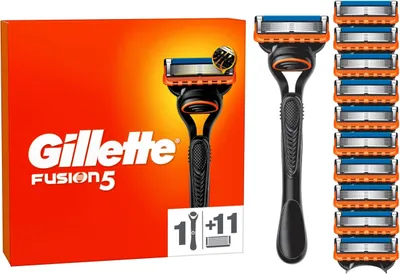 Image de Rasoir Gillette Fusion5 pour hommes avec 11 lames de rechange et bande lubrifiante