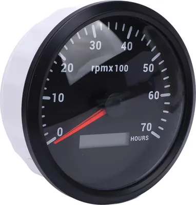 Obrázek produktu pro 110 mm 4-3/8 palcový otáčkoměr, 7barevné podsvícení, DC 9–32 V, 7000 ot./min, měřicí přístroj s počítadlem provozních hodin pro automobily, jachty, obytné vozy, lodě, nákladní automobily, černý ciferník CXA009B