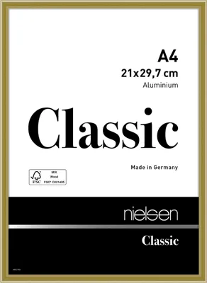 Produktbild von nielsen Aluminium Bilderrahmen Classic, 21x29,7 cm (A4), Gold
