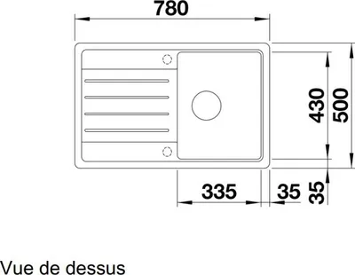 Produktbild von Blanco Legra 45S Rv Sg Swz Spüle
