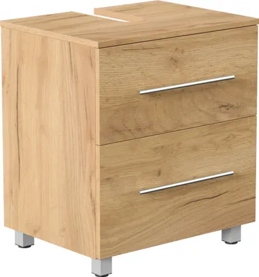 Produktbild von Badmöbel Waschbeckenunterschrank "Mondial" Eiche Gold 55 cm