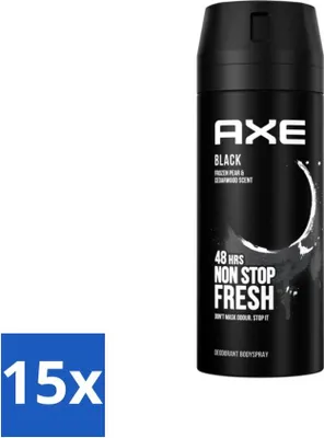 Obrázok produktu pre Dezodorant Axe Bodyspray Black 150 ml - hodnotné balenie - 15 kusov