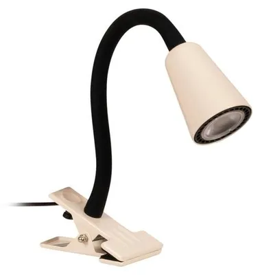 Image de Lampe Klemlamp, couleur sable, finition marron