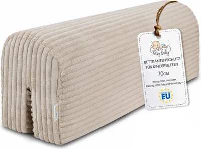 Produktbild von Bettkantenschutz 70 cm Kantenschutz Bettumrandung für Bettgitter Beige