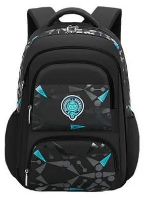 Produktbild von Schulrucksack Jungen Rucksack Kinder Teenager Schwarz Wasserdicht 46x30x17cm