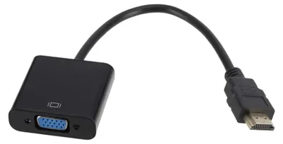 Produktbild von HDMI-auf-VGA-Adapter mit 1080p-Unterstützung für PC, Laptop, Xbox, PS4 und Projektor- Black