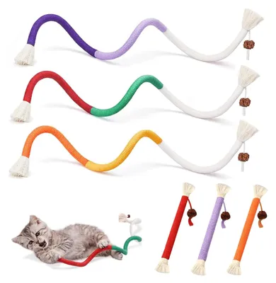 Imagen del producto de Juguetes de hierba gatera, marca KaufTau, paquete de 6 unidades, interactivos, para el cuidado dental, para gatos