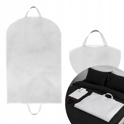Produktbild von Kleidersack für Kleidung, Anzüge, Kleider, Weiß, 97 x 59 cm, Kleiderschranktasche