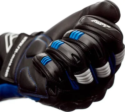 Produktbild von RST Pilot CE Handschuhe - Schwarz/Blau/Weiß Größe 08