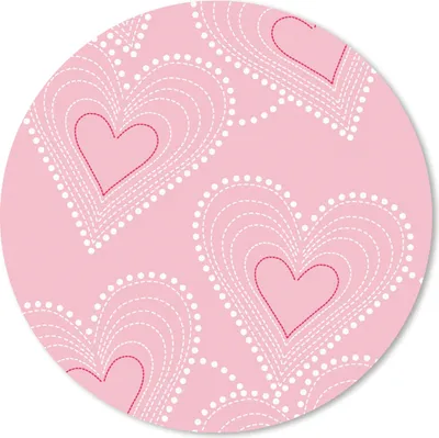 Produktbild von MuchoWow® Mauspad Mousepad Herzen - Muster - Rosa 40x40 cm - Mousepads - Maus Mat - Pad - Mausunterlage - Schreibtisch Accessoires