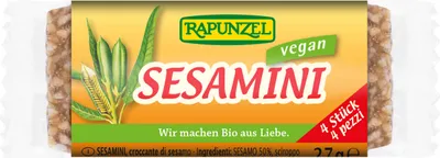 Produktbild von Rapunzel 231075, Snack bars, Sesamsamen, 27 g, 1966 kJ, 471 kcal
