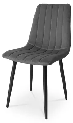 Obrázek produktu pro Ekspand | Židle AKSAMIT - prošívaná - tmavě šedá - vysoce kvalitní velur - moderní design