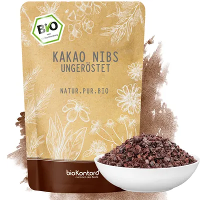 Produktbild von Kakaonibs 500 g ungeröstet - Kakaobohnen geschält und gebrochen von bioKontor